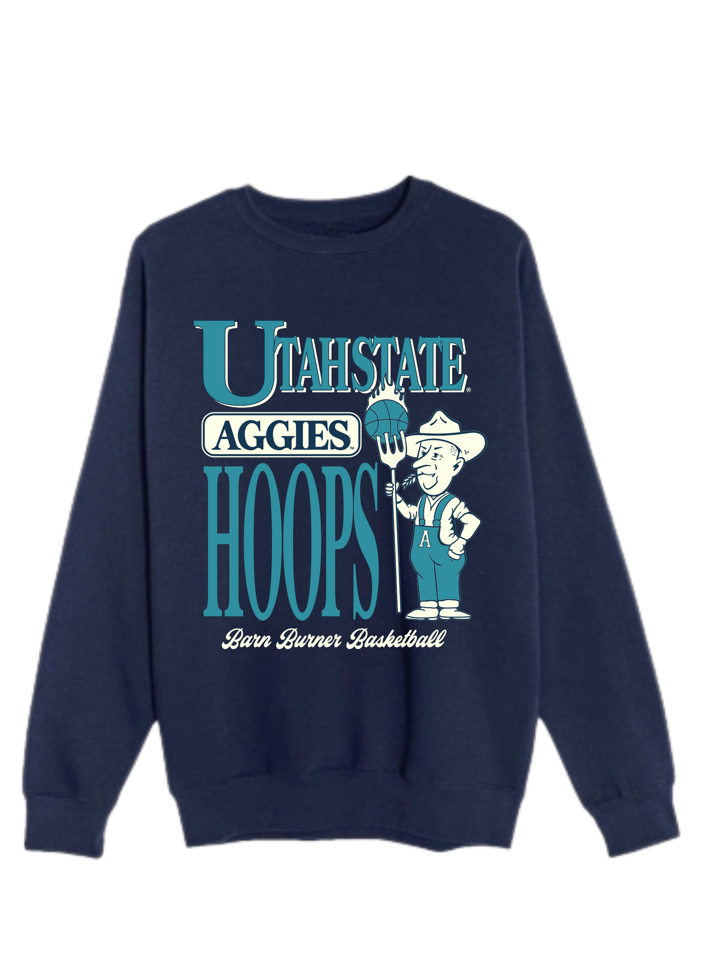 USU - Farmer Hoops Crewneck