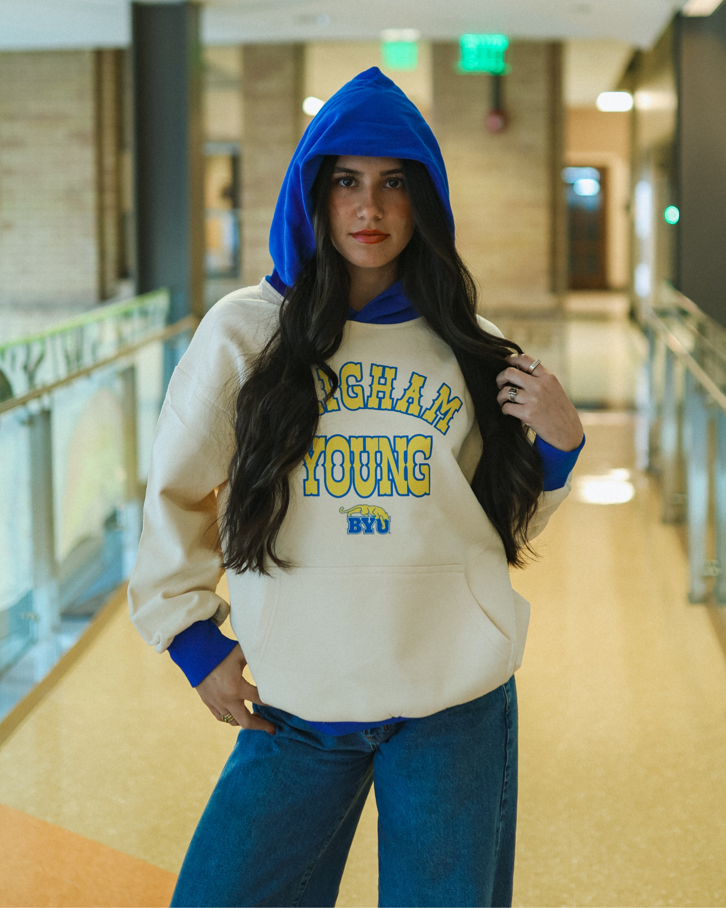 BYU - Color Block - Jersey Hoodie