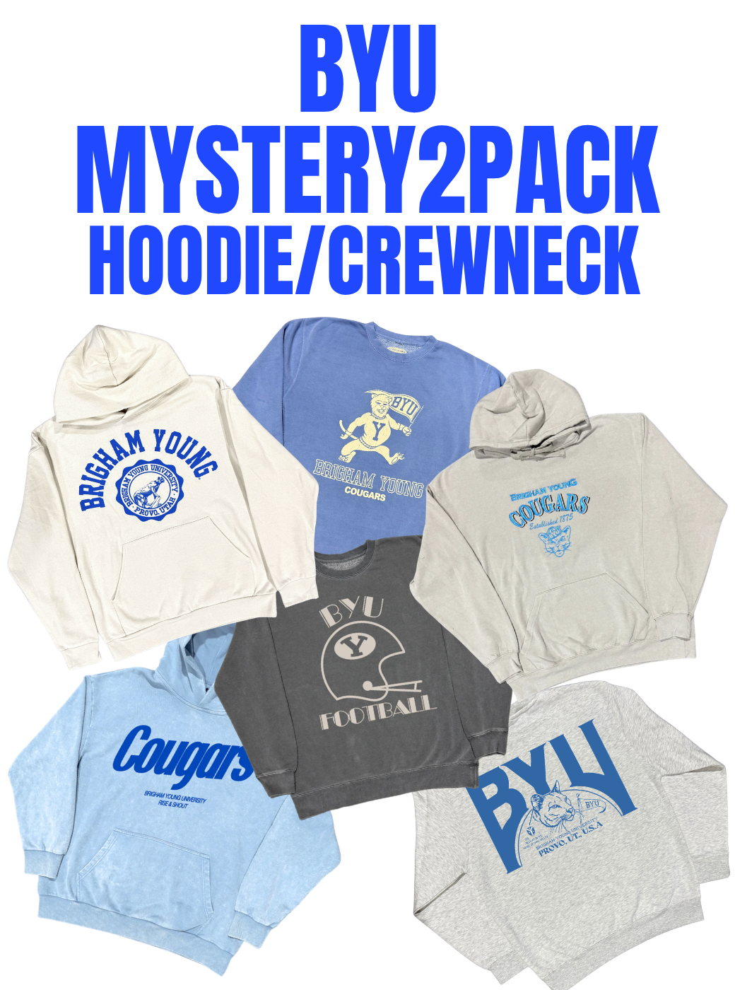 BYU - University Mystery 2 Pack - Hoodie/Crewneck
