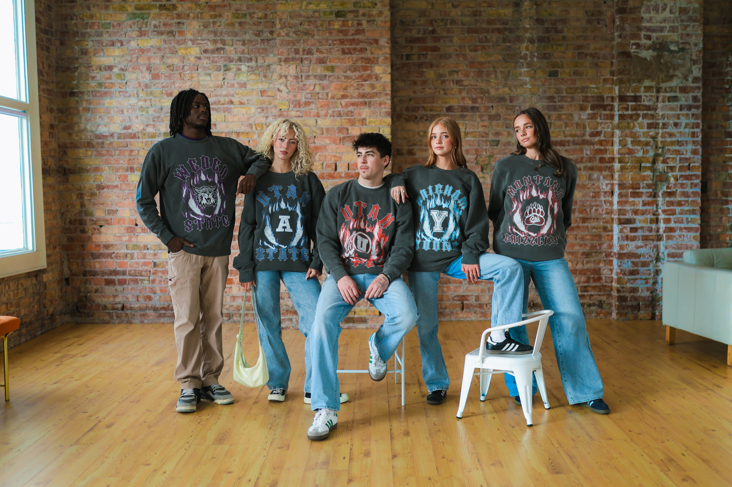 Weber State - Flames Crewneck