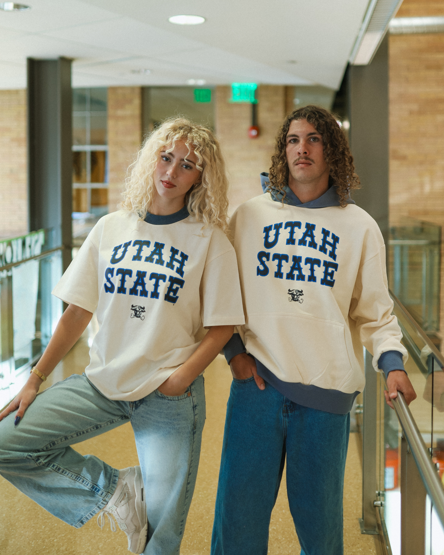 USU - Color Block - Jersey Hoodie