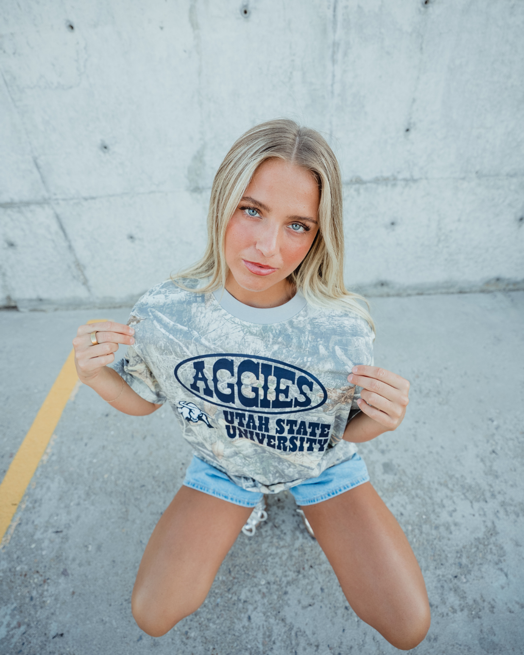 USU - Country Camo Tee