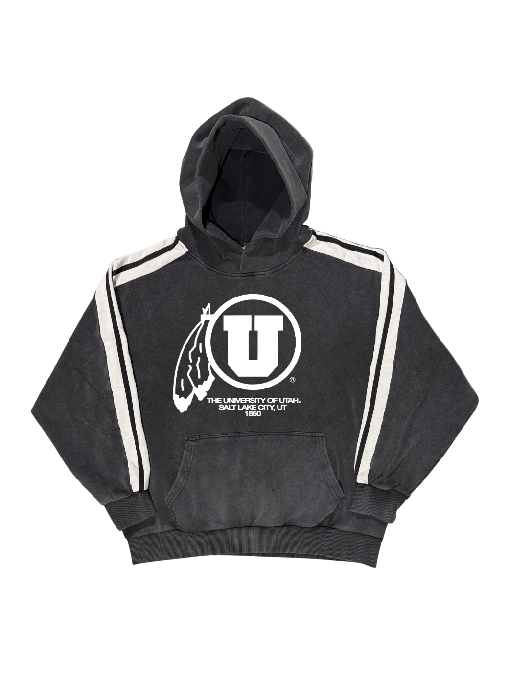 Utah - Striped Hoodie - Drum and Feather
