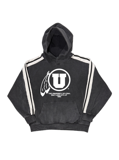 Utah - Striped Hoodie - Drum and Feather