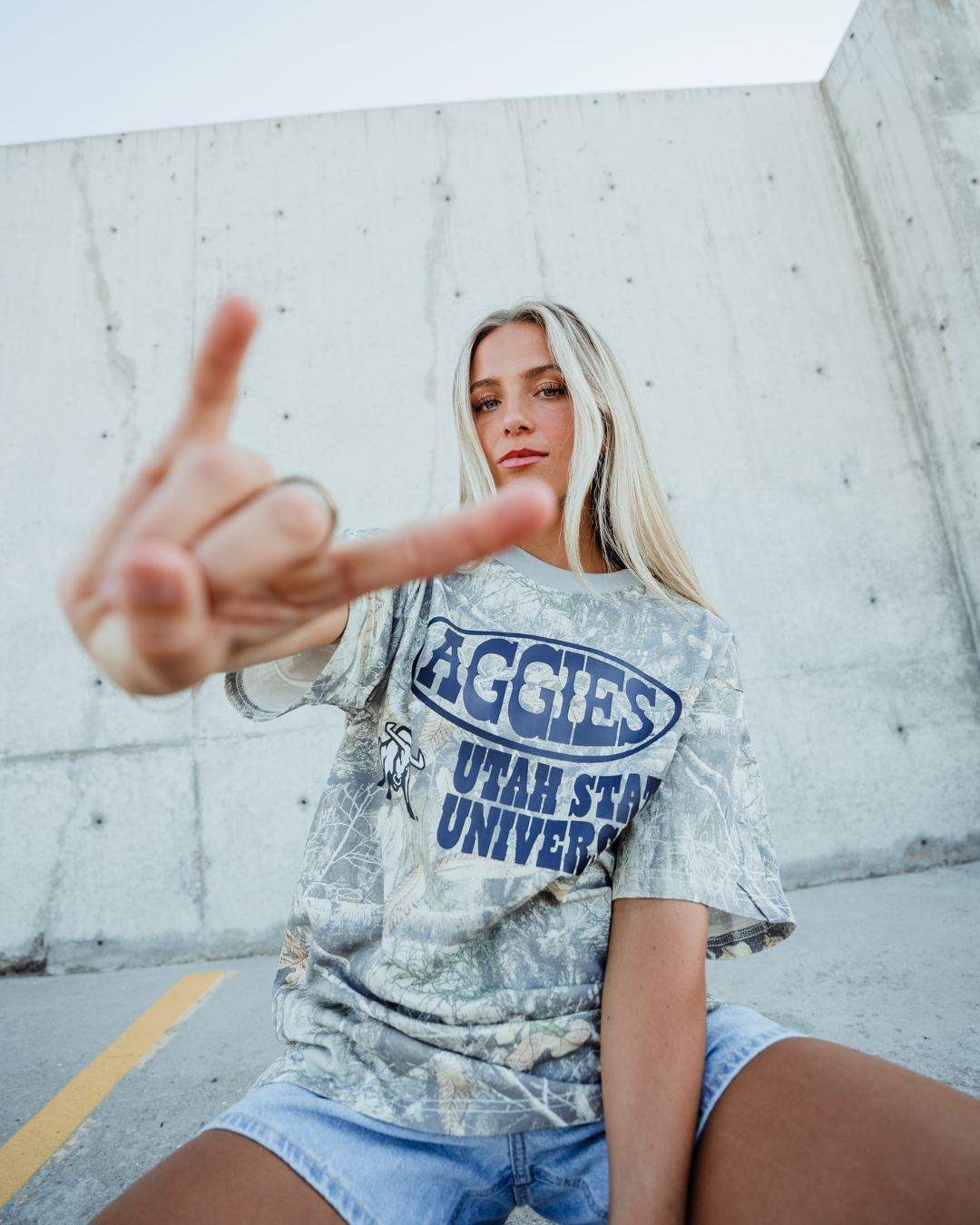 USU - Country Camo Tee