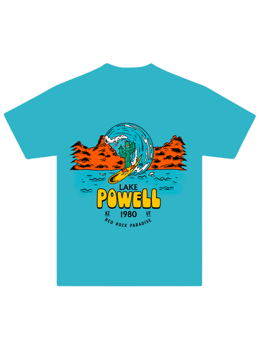 Powell Surf Tee - Pool Blue