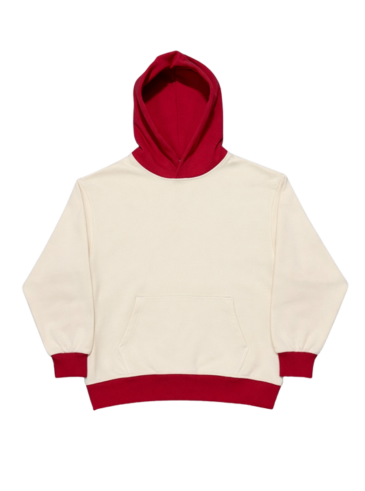 Red Colorblock Hoodie