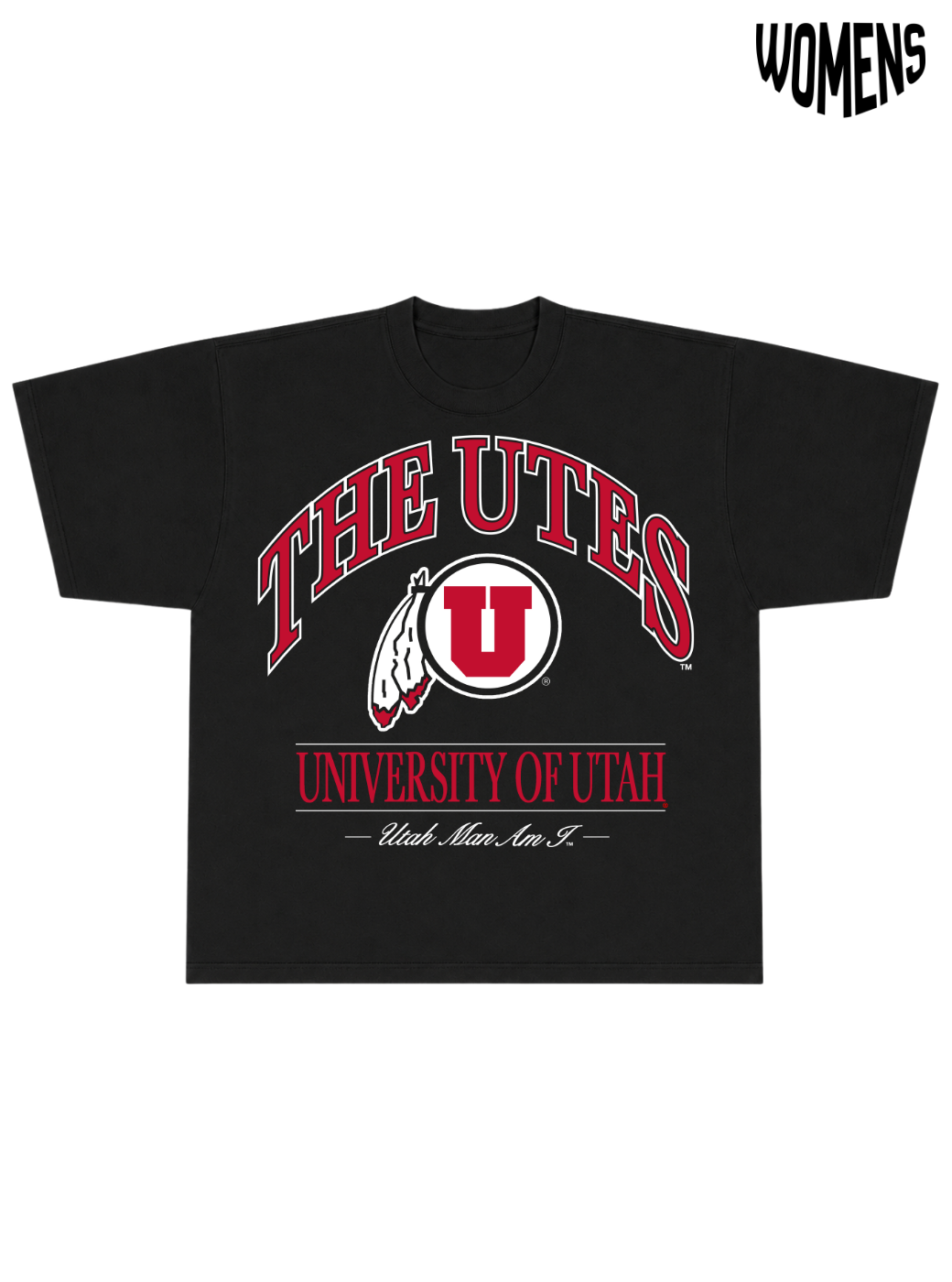 Utah Vtg Black Tee - Womens