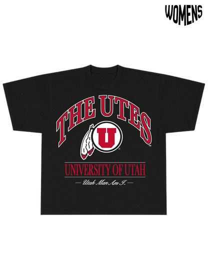 Utah Vtg Black Tee - Womens