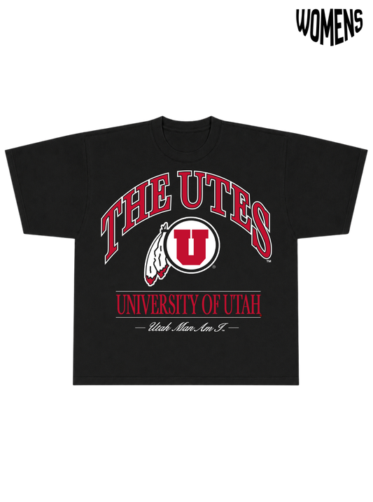 Utah Vtg Black Tee - Womens