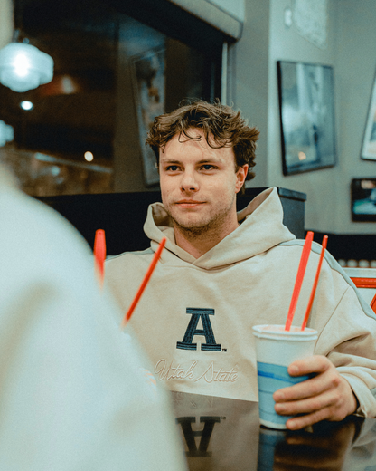 USU - Striped Stitch Hoodie
