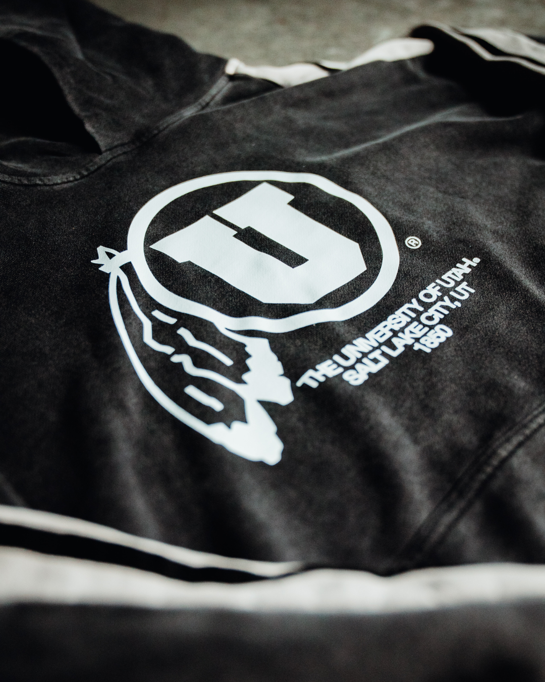 Utah - Striped Hoodie - Drum and Feather