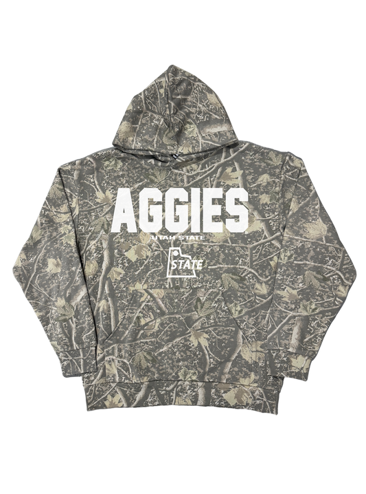 USU - Camo Varsity Block Hoodie