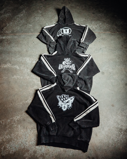 Utah - Striped Hoodie - Drum and Feather