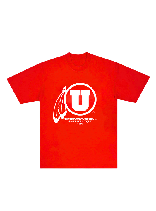 Utah Utes - Drum & Feather Tee - Red