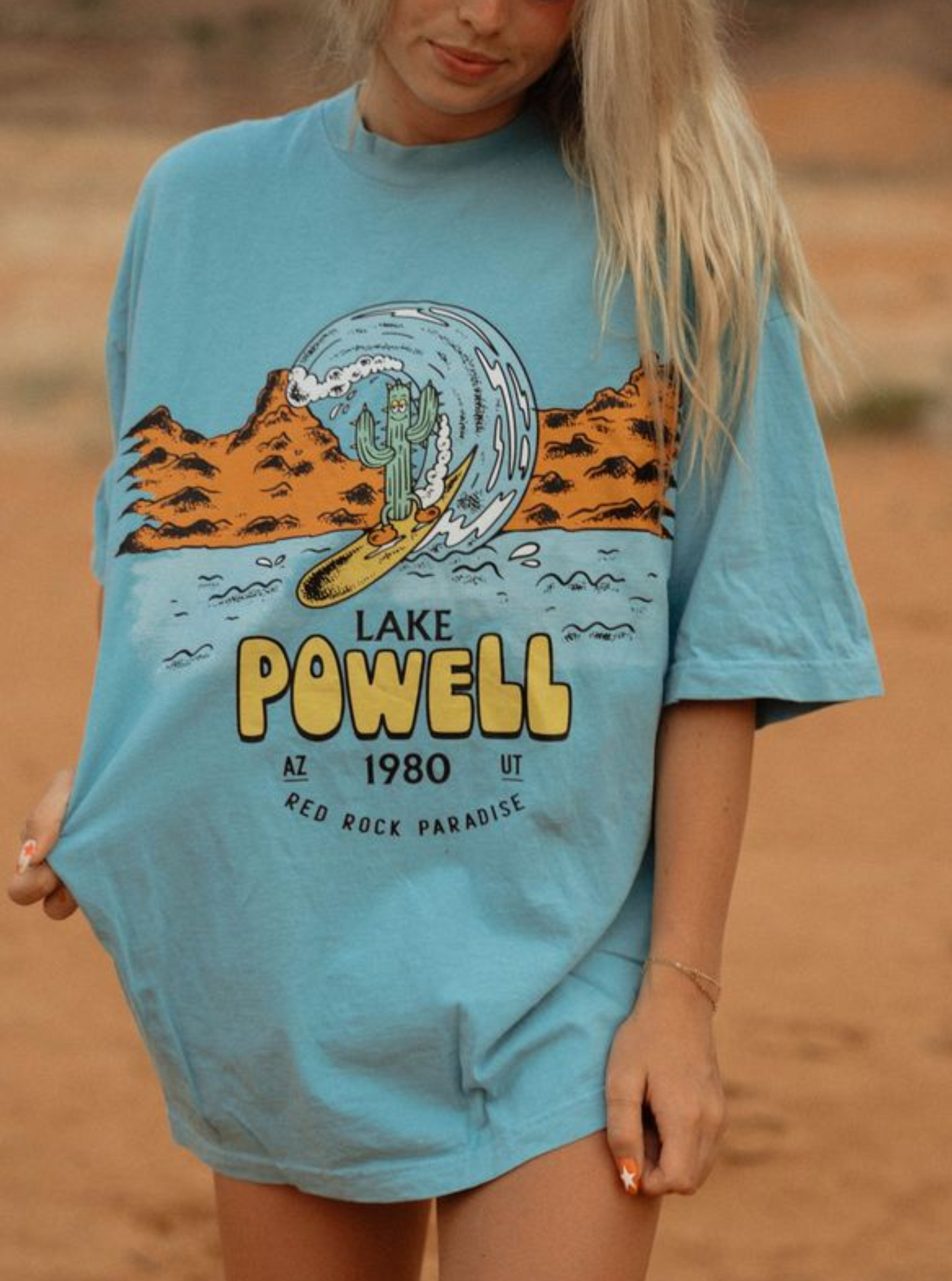 Powell Surf Tee - Pool Blue