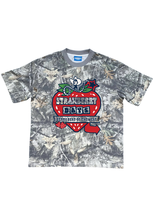 Big Ole Strawberry Days Tee - Camo