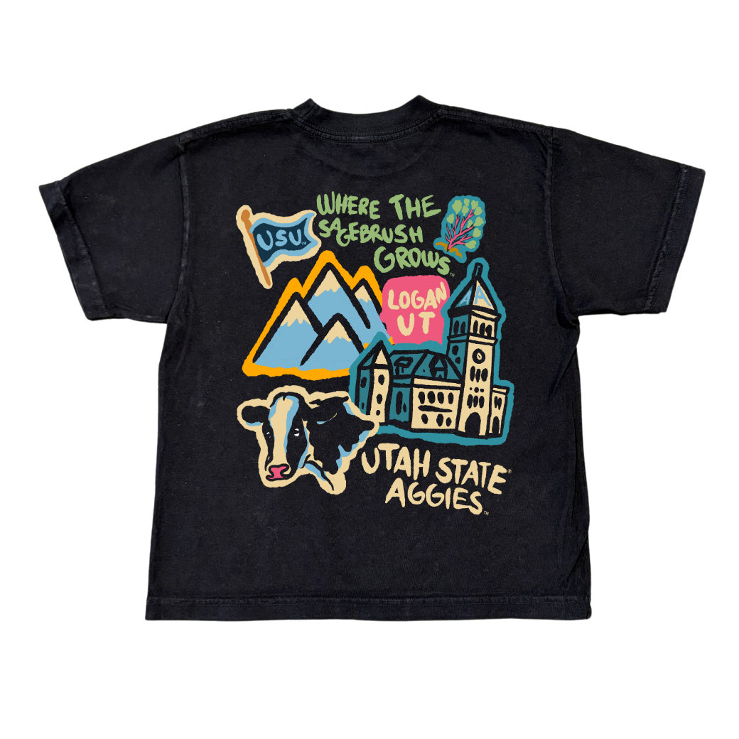 Youth USU Paint Tee