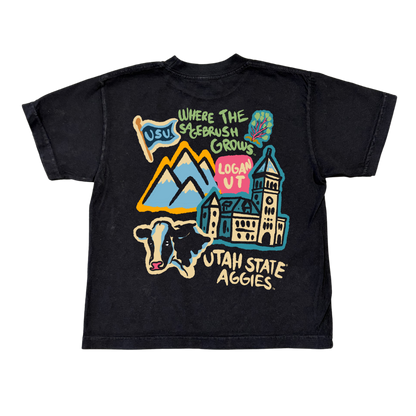 Youth USU Paint Tee