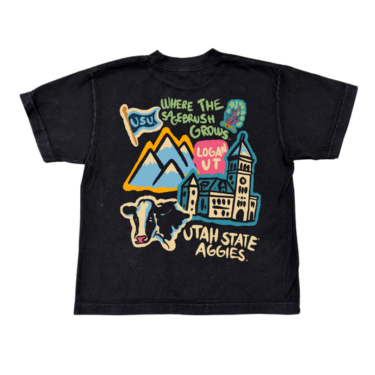 Youth USU Paint Tee