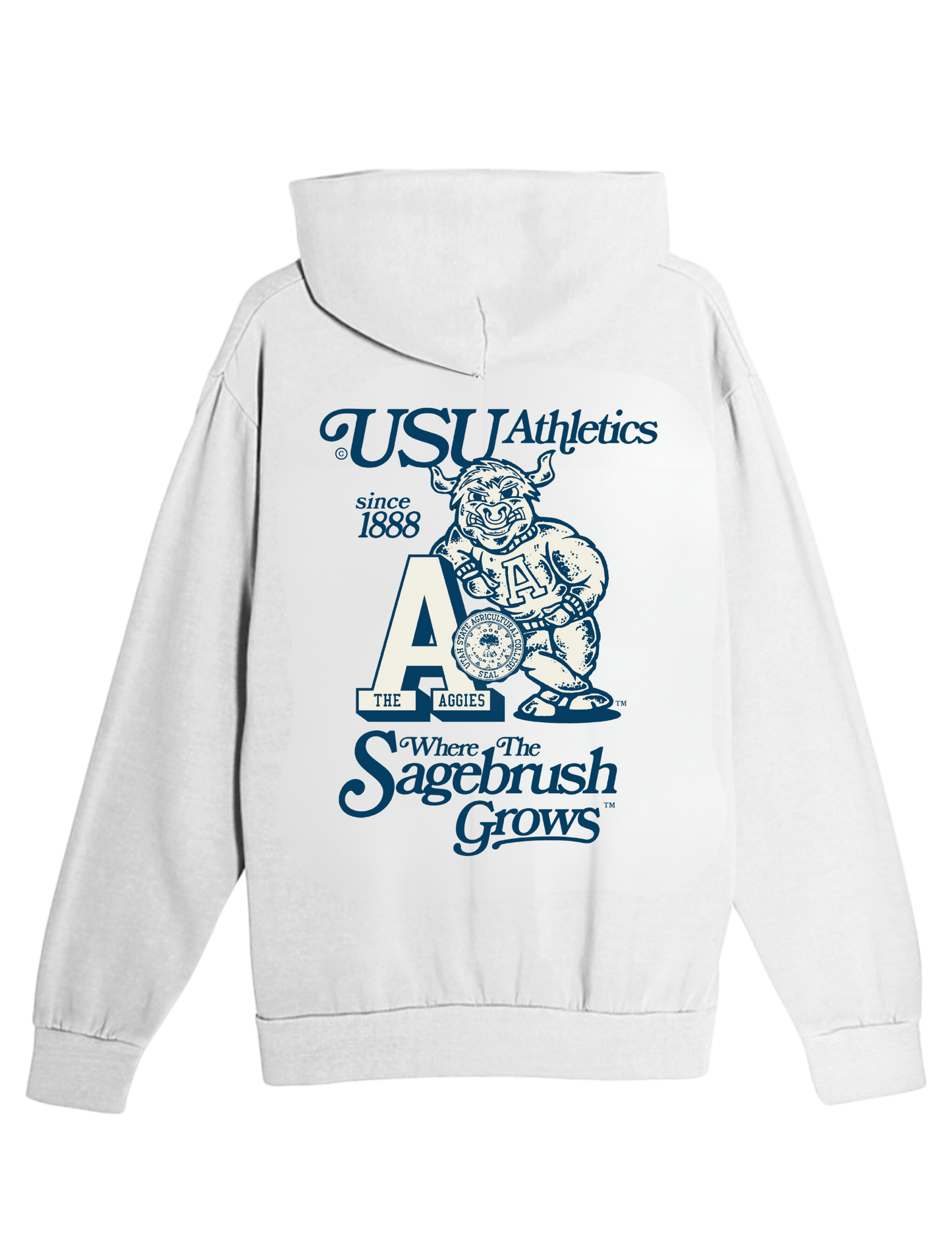 Utah State - Big Blue Hoodie - Gray