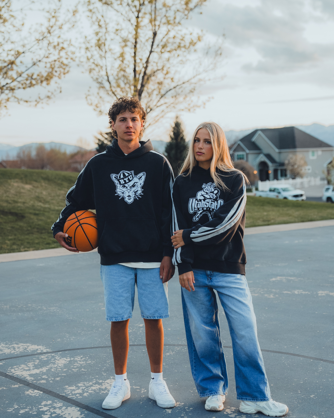 BYU - Striped Hoodie - Sailor Coug