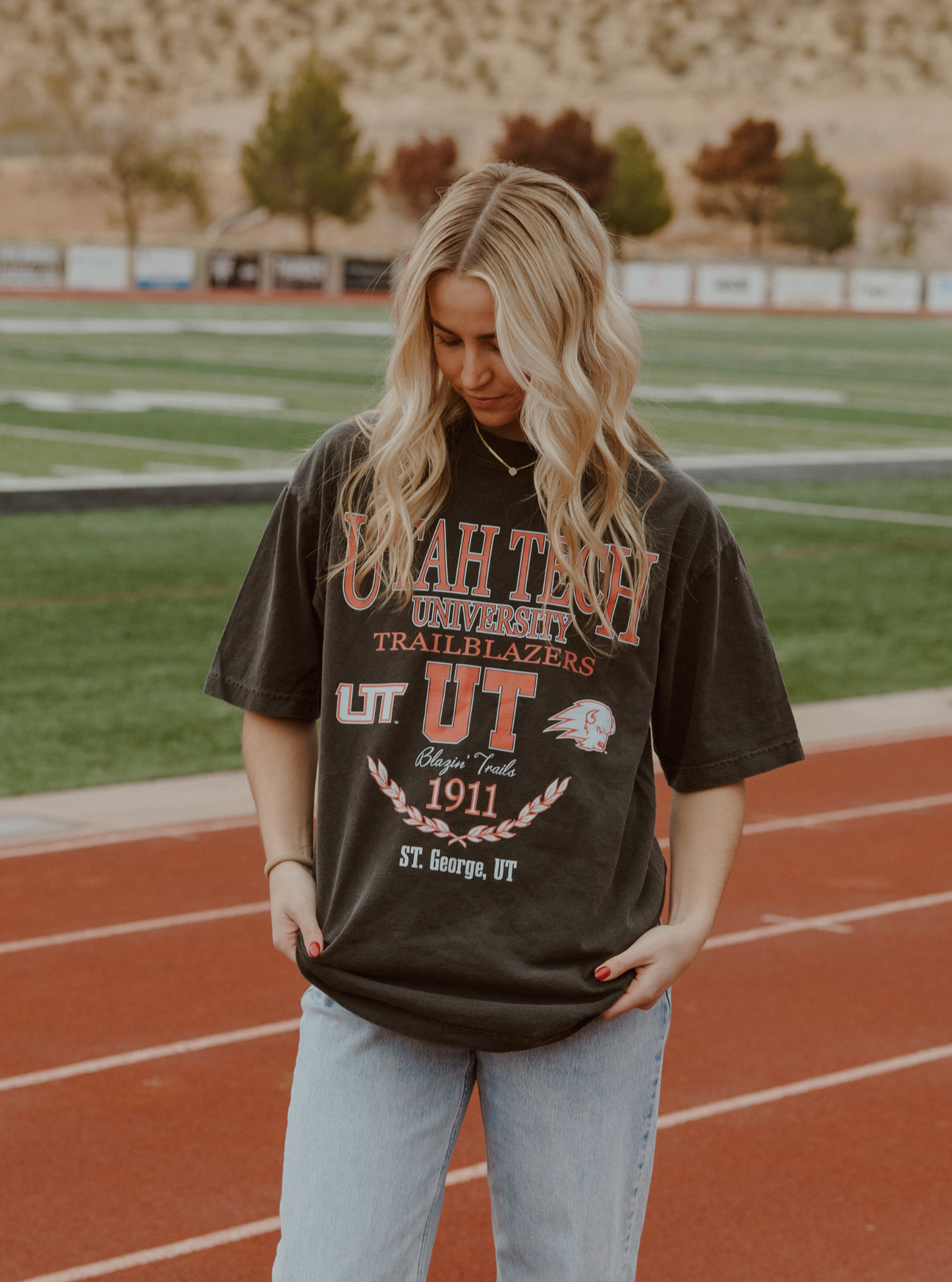 Utah Tech - Vtg Black Tee