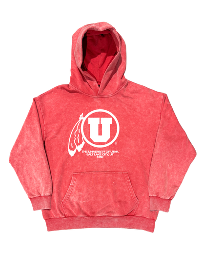 Red Drum and Feather Hoodie