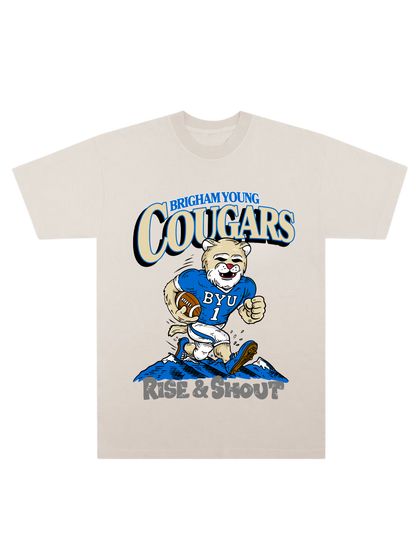 BYU - Cosmo Football Tee - Creme