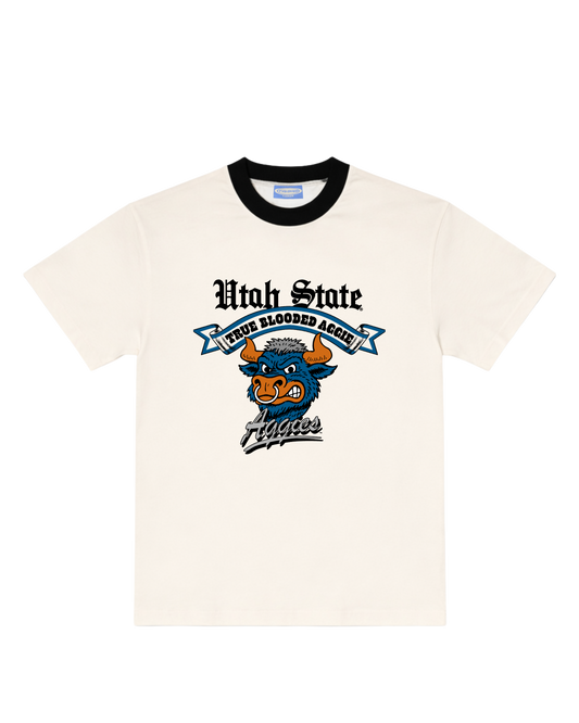 USU - Mascot Ringer Tee
