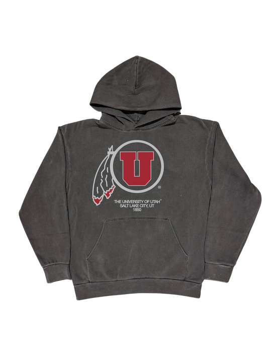 Utah Utes - Dark Mode Drum & Feather Hoodie