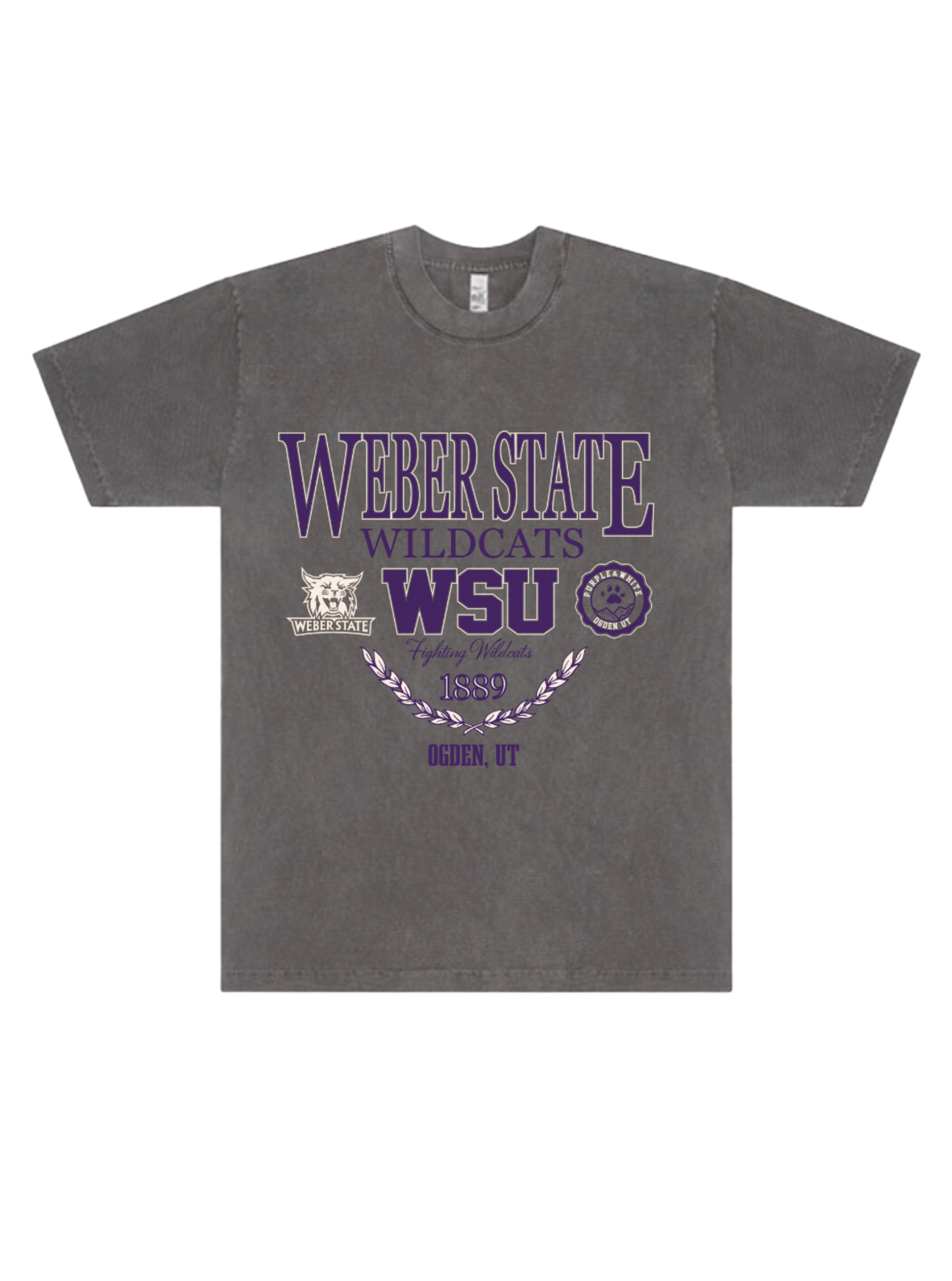 Weber State - Vintage Black Tee