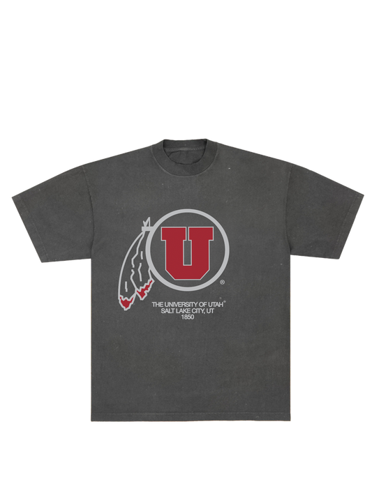 Utah Utes - Dark Mode Drum & Feather Tee