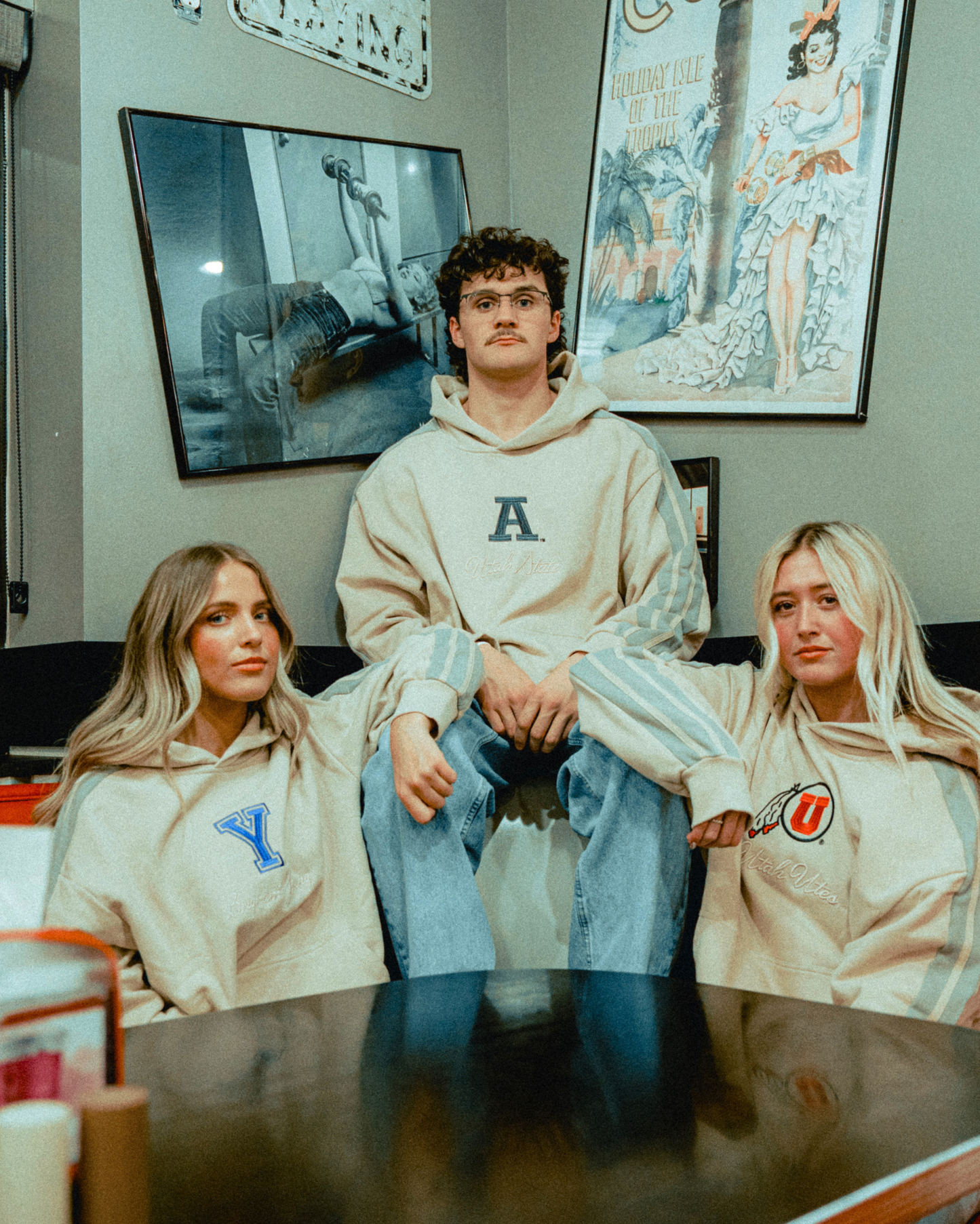 BYU - Striped Stitch Hoodie