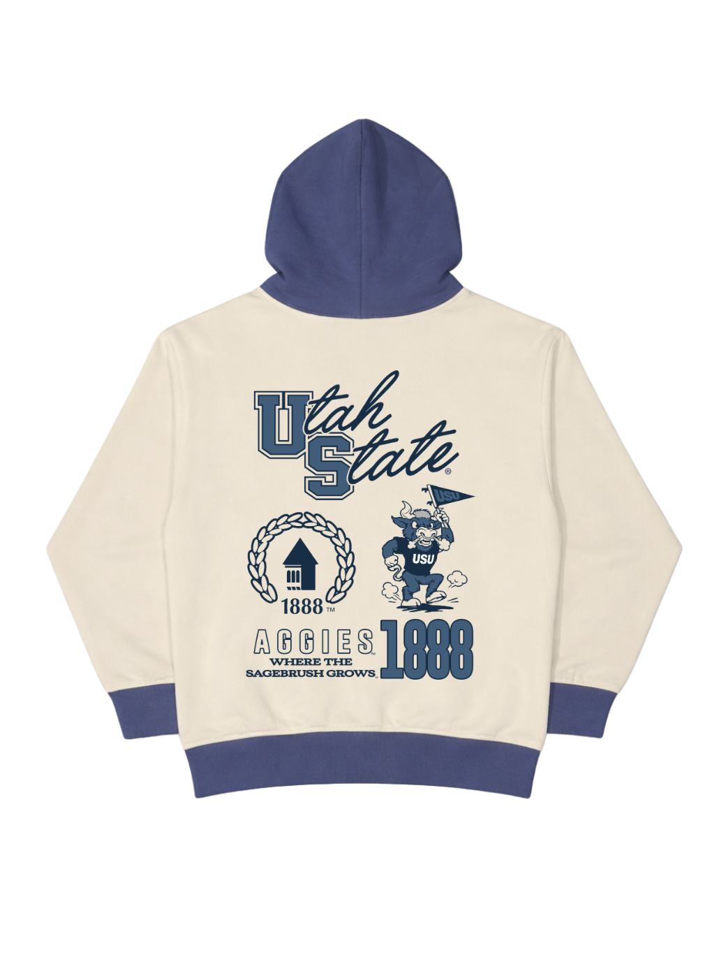 USU - Color Block - Aggies Hoodie