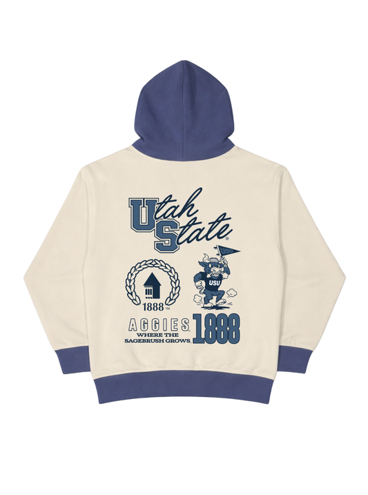 USU - Color Block - Aggies Hoodie