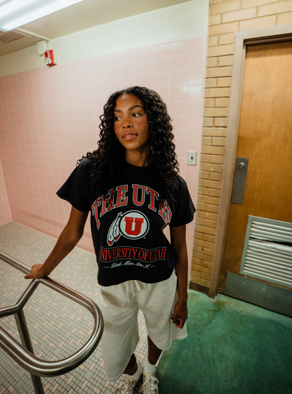 Utah Vtg Black Tee - Womens