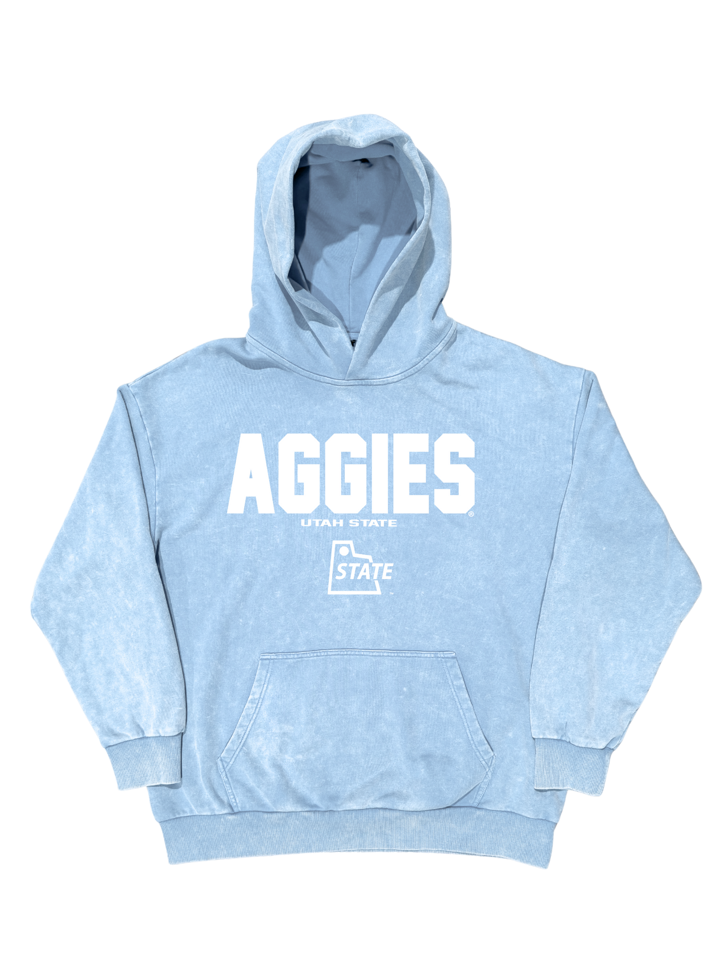 USU - Blue Varsity Block Hoodie