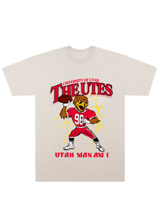 Utah - Swoop Football Tee - Creme