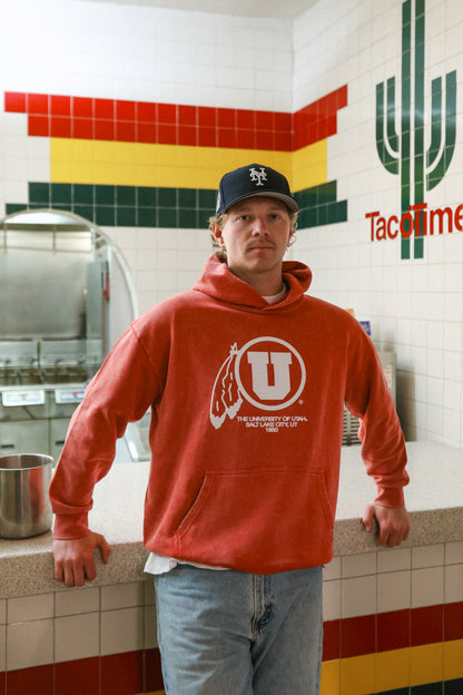 Red Drum and Feather Hoodie