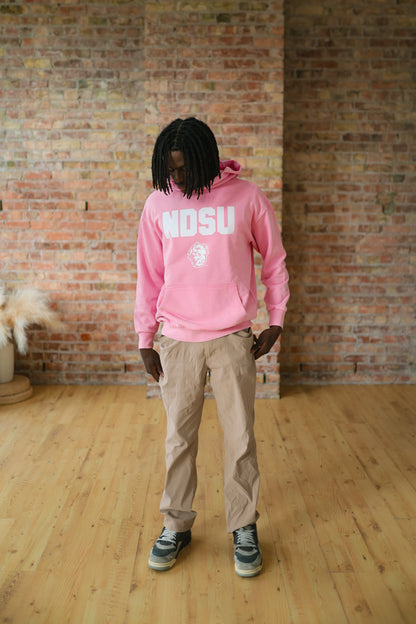 NDSU - Pink Varsity Block Hoodie