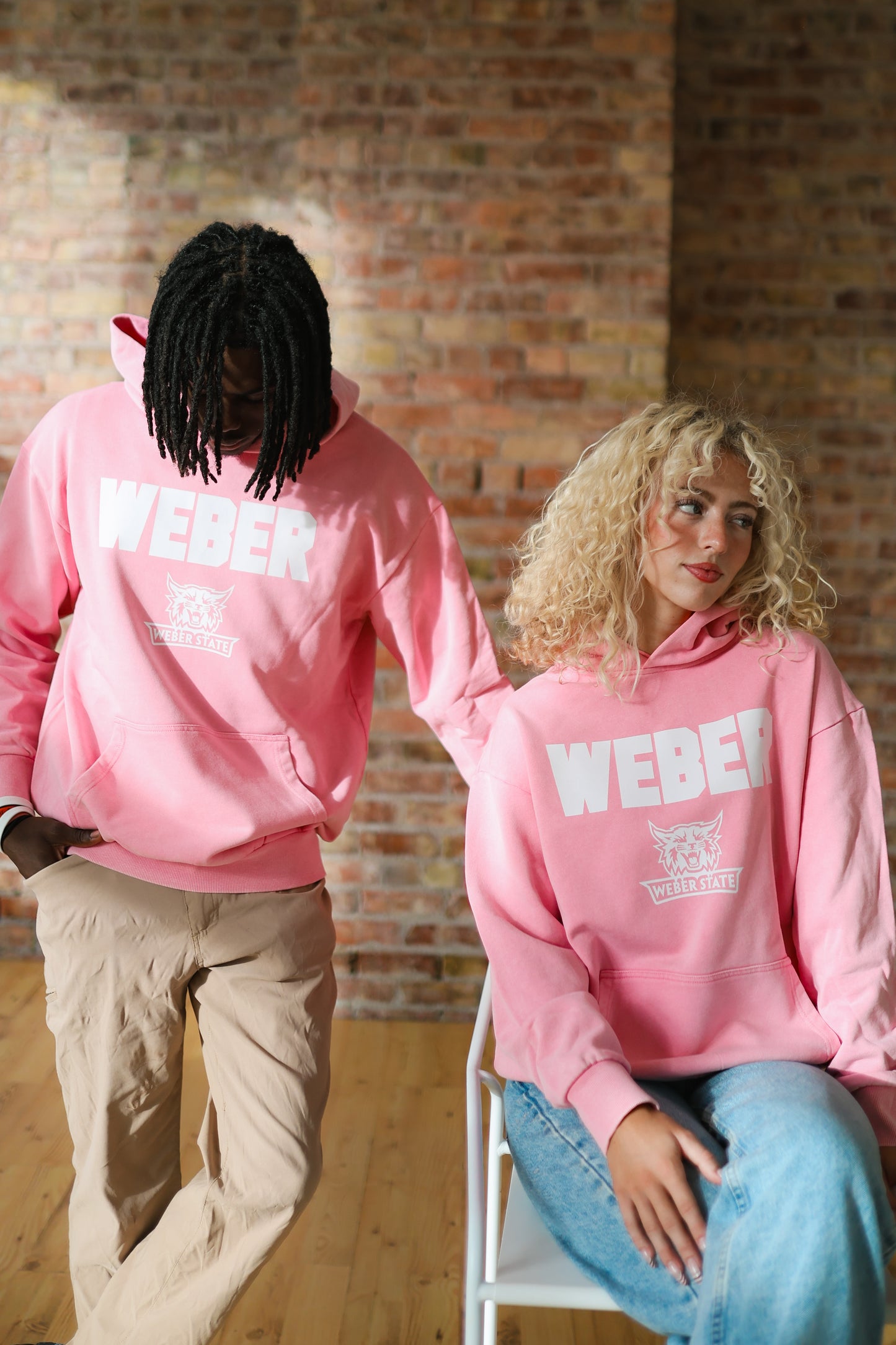 Weber - Pink Varsity Block Hoodie