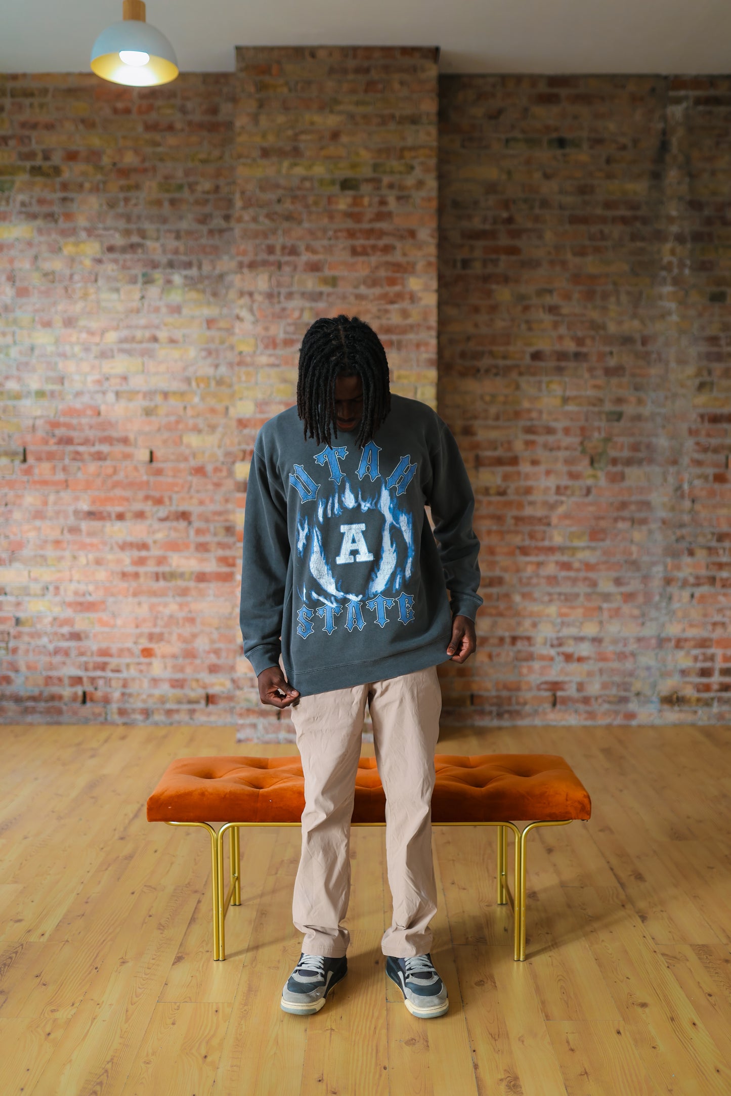 USU - Flames Crewneck