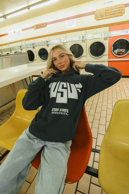 Utah State - Horns Hoodie - Navy