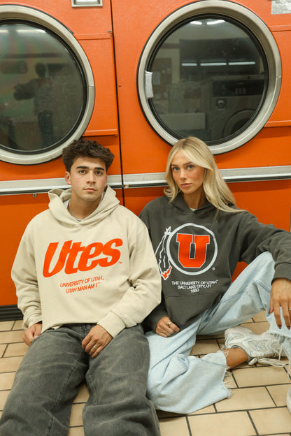 Utah Utes - Dark Mode Drum & Feather Hoodie