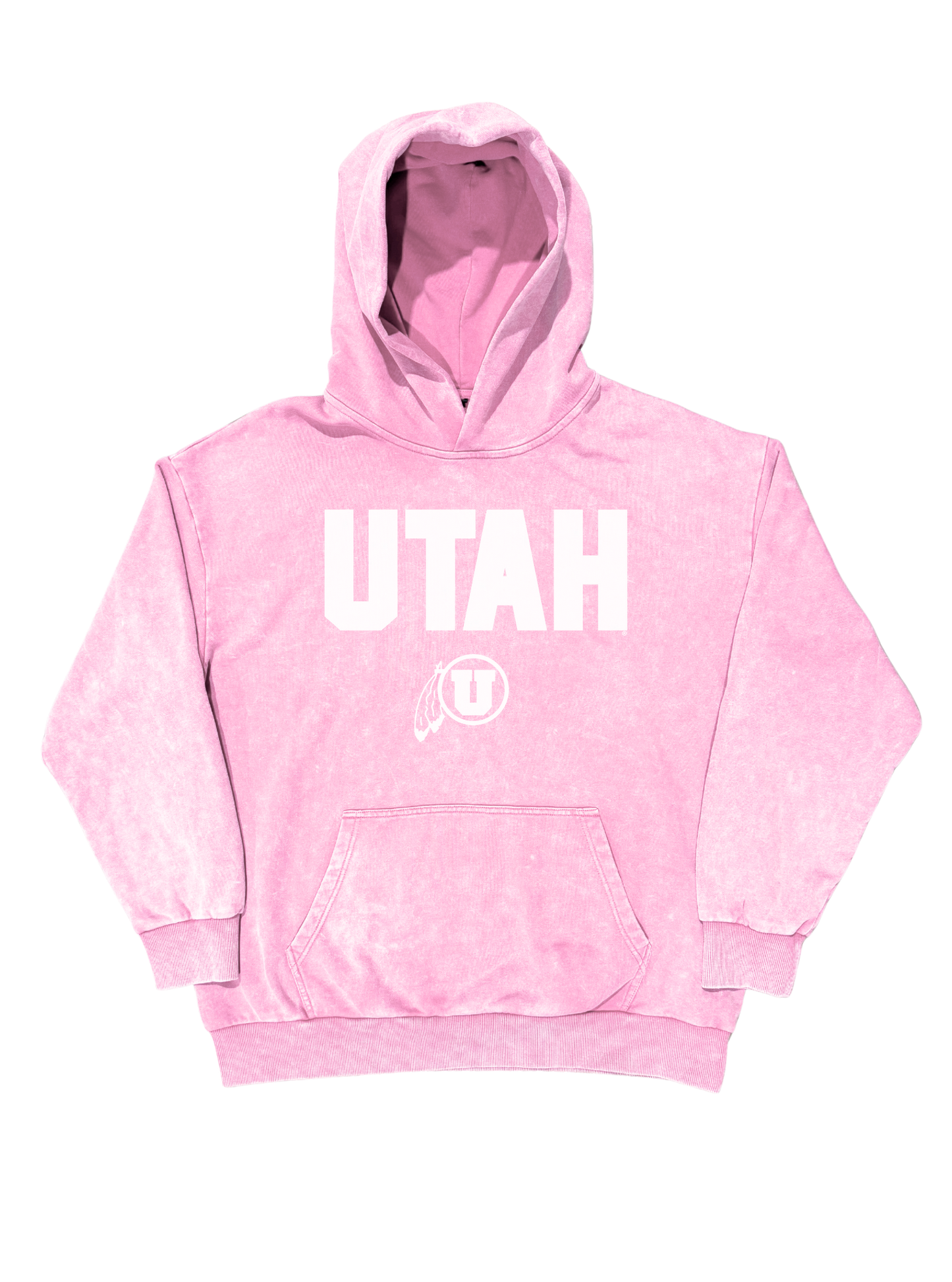 Utah - Pink Varsity Block Hoodie